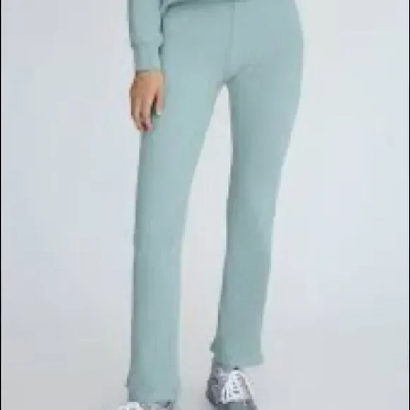 Wilfred Parker Pant Waffle Knit Organic Cotton Lounge Pants in Dream Blue XL - Picture 2 of 7